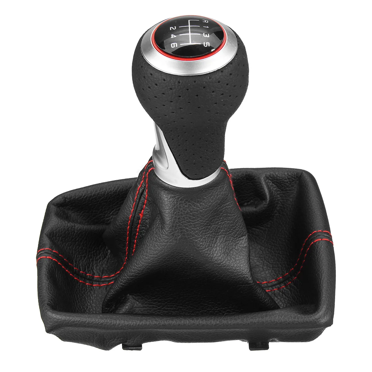 6 Speed Car Manual Gear Shift Knob PU Leather Gaiter Boot Cover For Audi A4 S4 8K A5 8T Q5 8R S-Line 2007