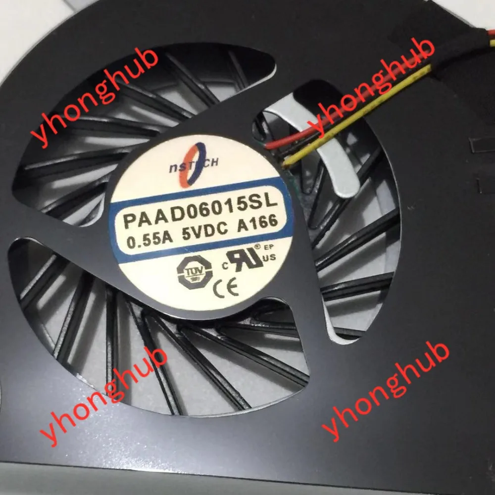 Emacro для PAAD06015SL GE60 2PE-448XCN 2PE-449XCN DC 5V 0.55A 3 провода сервера выполненные вентилятор