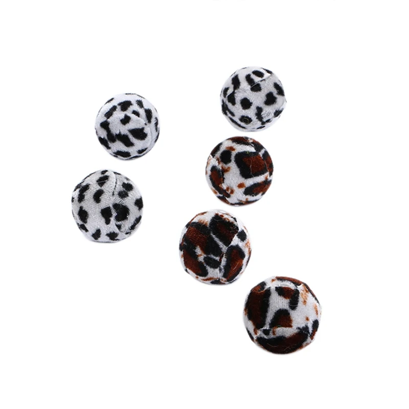 10 шт./лот Leopard Patch Ball Zebra мягкие игрушки для кошек мяч игрушечный мяч для питомца теннисный мяч короткий плюшевый Интерактивная забавная игрушка H1 x