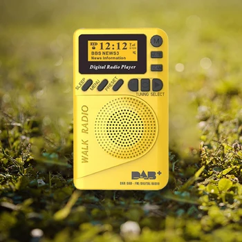 

Metal Pocket Radio Portable DAB+ Digital Radio Rechargeable Battery FM Radio LCD Display EU Plug Loudspeaker For Drop Shipping