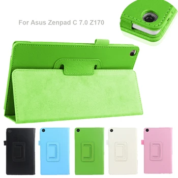 

Hot Magnetic PU Leather Smart Tablet Cover Shell Skin For Asus Zenpad C 7.0 Z170MG Z170CG Z170 Tab Auto-wake UP Fold Shell Case