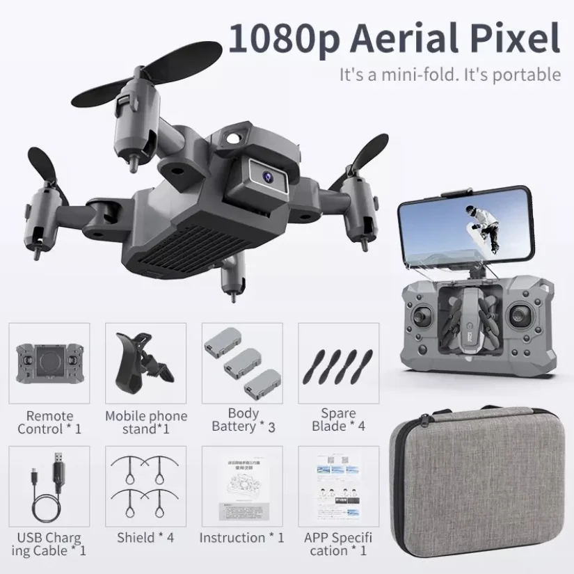 Mini Drone 4K HD Camera Foldable Quadcopter One-Key Return FPV Capable Follow Me RC Helicopter Quadrocopter boy's Toys For Kids best RC Quadcopter RC Quadcopter