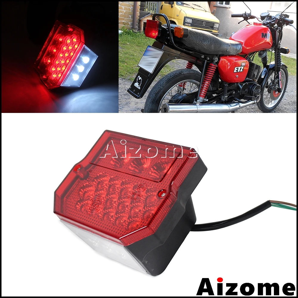 Задний фонарь для мотоцикла Suzuki TS125 TS150 TS250 светодиодный задний Simson SR50 S51 MZ ETZ 150 250 251