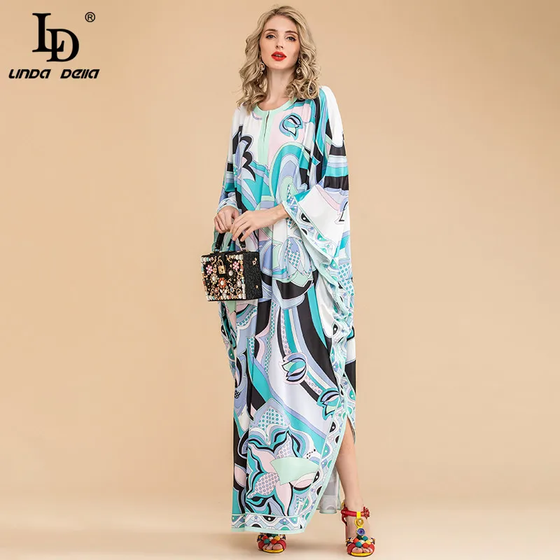 LD LINDA DELLA Autumn Bohemian Maxi Dress Plus