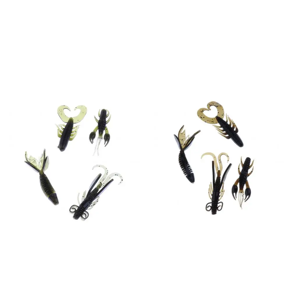 Soft Worm Shrimp Sea Fishing Lures Tackle Crankbaits Bait Minnow Bait