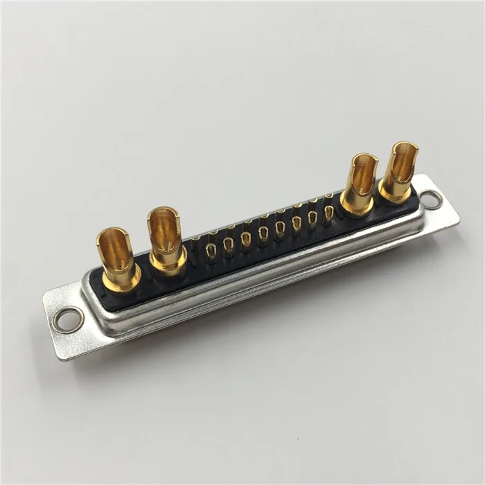 

High Current DSUB Connector 21W4 Welding Wire Female Head High Power DSUB Connector 17 + 4 Welding Wire Female Plug