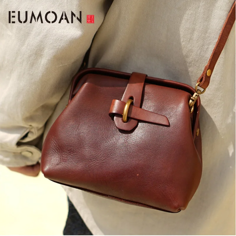 Эвмоанская кожаная сумка в стиле ретро ручная для докторов маленькая свежая из