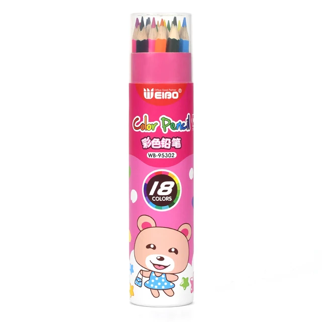 18 Pcs /Set Kawaii Color Nature Wood Color Pencil For Drawing Colored Pencils Kit Stationery Office Accessories School Supplies