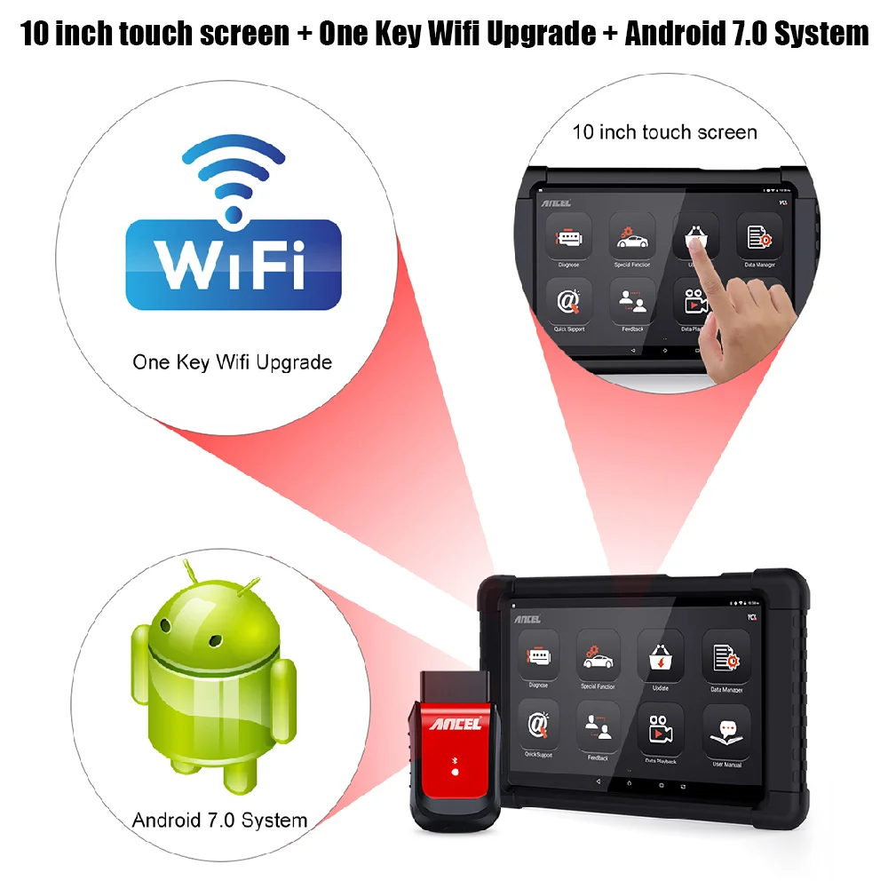 Ancel X6 OBD сканер для диагностики авто OBD2 Wifi/BT обд 2 автомобильный диагностический