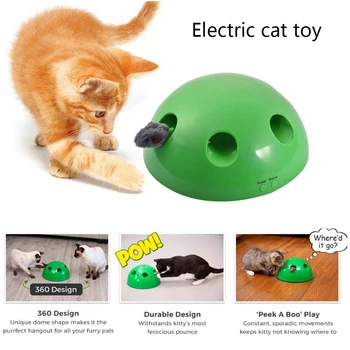 

Creative Electric Pet Funny Cat Tray Training Toy Cat Scratch Mouse Toy Interactive Puzzle Game Play Exciting Cat Scratching Toy