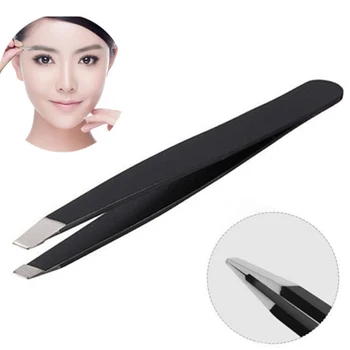 

Stainless Steel Eyebrow Tweezer Flat Stitch Hair Depilatory Removal Removal Tool Professional Makeup Eyebrow Clip Mackup tools