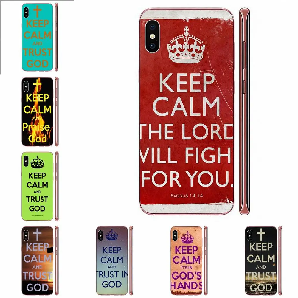 Постер с надписью Keep Calm And Trust God для Huawei Honor 5C 5X 6A 6X 7 7A 7X 8 8A 8S 8X 9 10 30 Lite Pro Y6 II Y7 Y9 Prime 2019 |