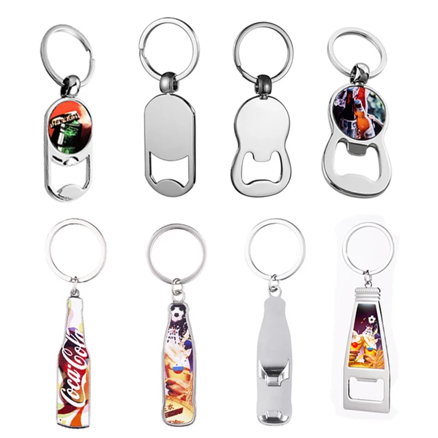 10Pcs Sublimation Keychain Blanks - Sublimation Keychain Case or Metal  Sublimation Bottle Opener for Heat Transfer,Set A - AliExpress