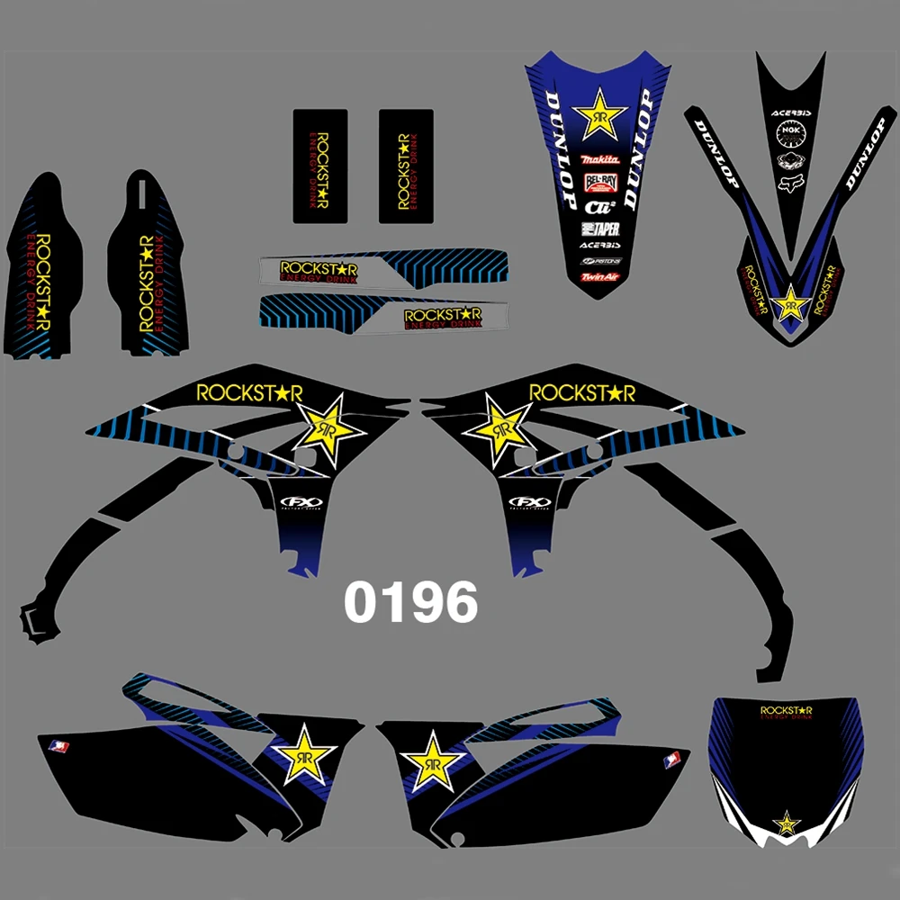 Для YAMAHA YZF250 2010-2013 Графика наклейки на заказ Номер Наименование лента 3M Полный мотоцикл Фоновые наклейки аксессуары