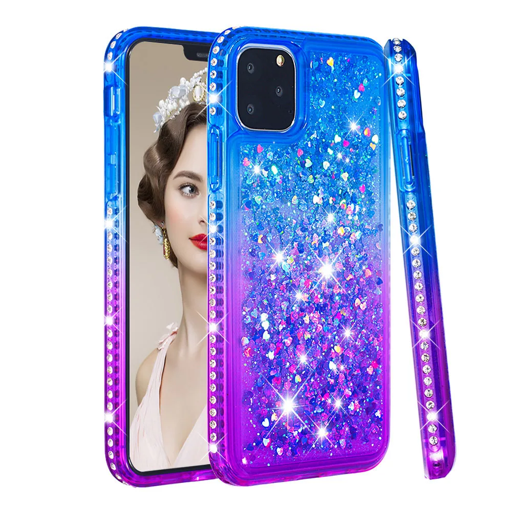 

Case for iPhone 11 Pro Max Glitter Case Bling Diamond Rhinestone with Kickstand Ring Grip Girls Women Case Cover Coque Capinhas
