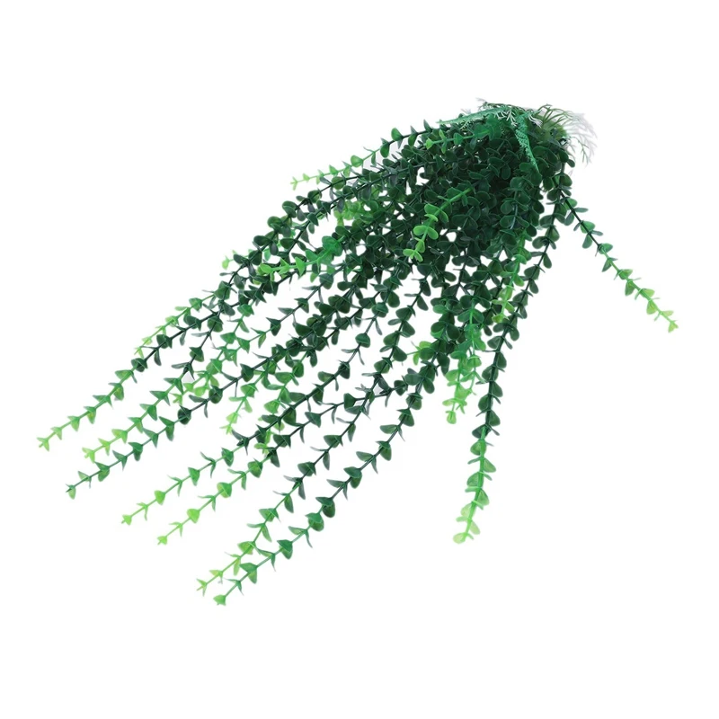 40 см аквариум aquascaping зеленое искусственное растение с керамической основой