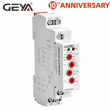 Free Shipping GEYA GRV8-04 Three Phase Voltage Control Relay Phase Sequence Phase Failure Over Voltage Undervoltage Protection the phase protection relay 380v power broken phase fault phase overvoltage and undervoltage detection monitoring rd6 w