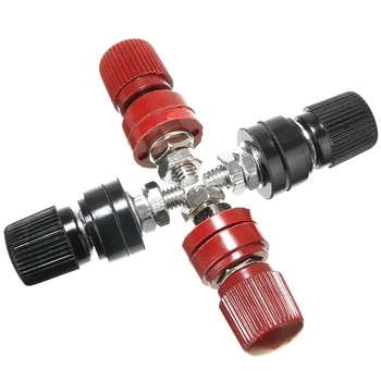 

2pair/4pcs M6 Binding Post M6 Speaker Power Supply Terminal Binding Post 6mm Screw M6 Terminal Red+Black