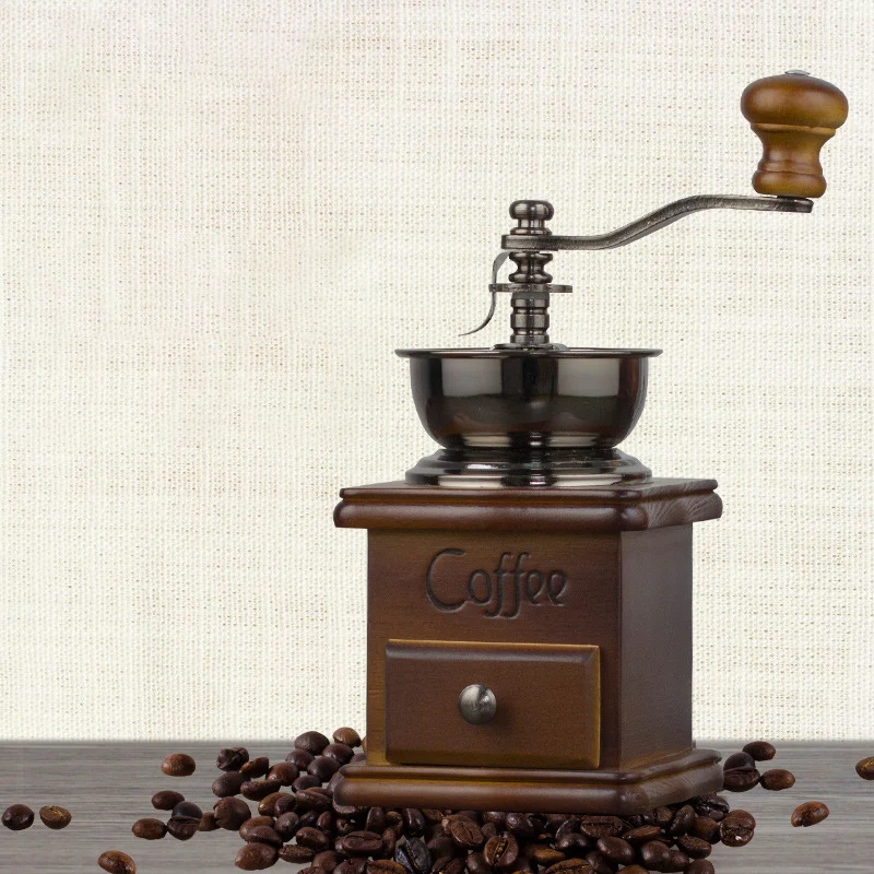 

Antique Coffee Bean Mill Windmill Core Crank Corrosion Resistant Kitchen Shops Manual Coffeemaker Grinder Tools