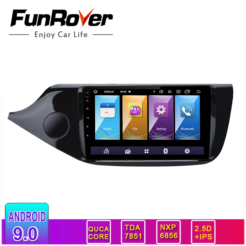 

FUNROVER 2.5D+IPS Android 9.0 Car Radio dvd player gps Multimedia navigation For KIA Cee'd CEED JD 2012 2013 2014 2015 2016 RDS