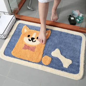 

3D Dog Child Carpet Living Room Bedroom Animal Printed Flocking Hallway Floor Rug Kitchen Floor Mat Entrance Doormats
