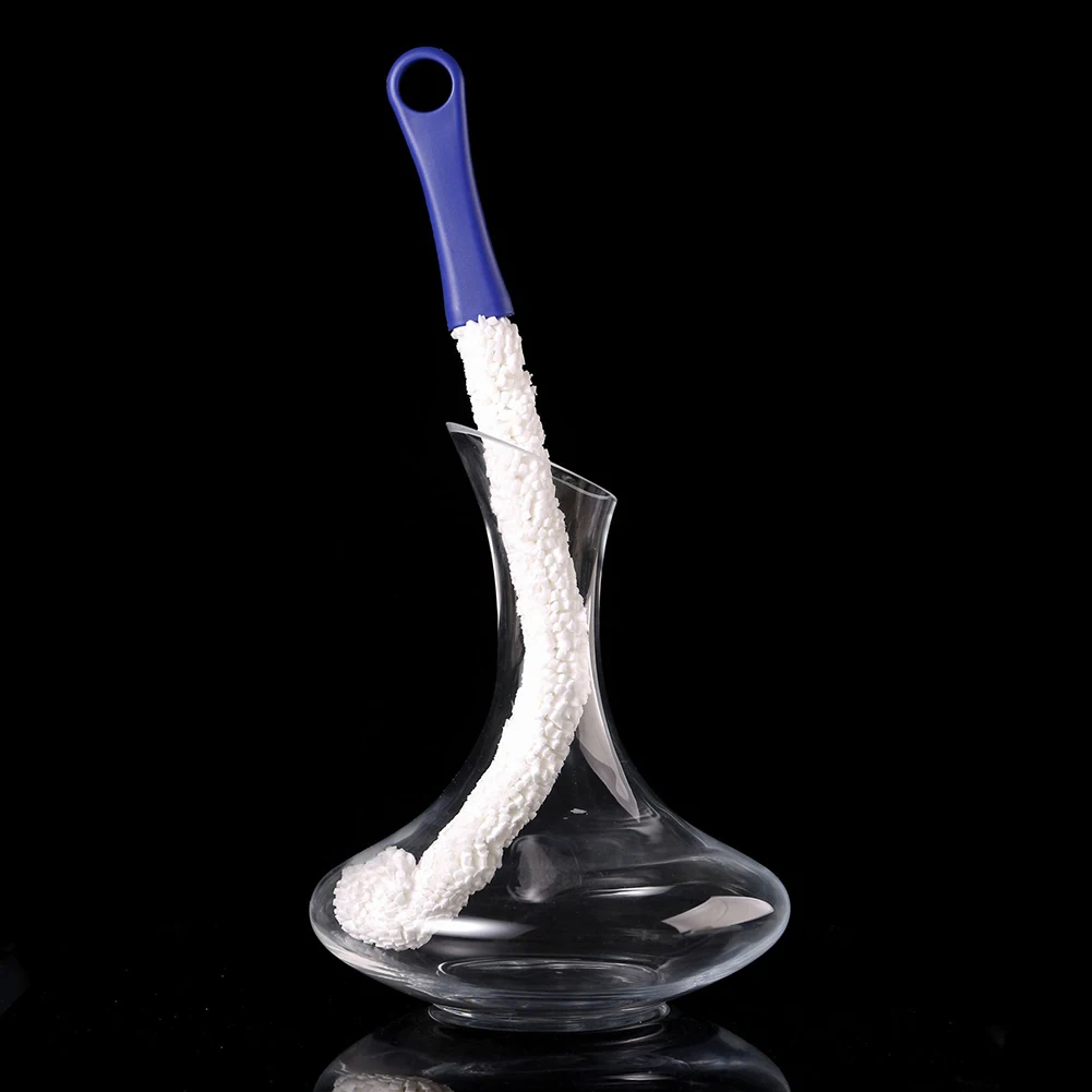 Горячая длинная шея сгибаемый пенопластовый Кубок стеклянный графин рюмки чашка стиральная щетка
