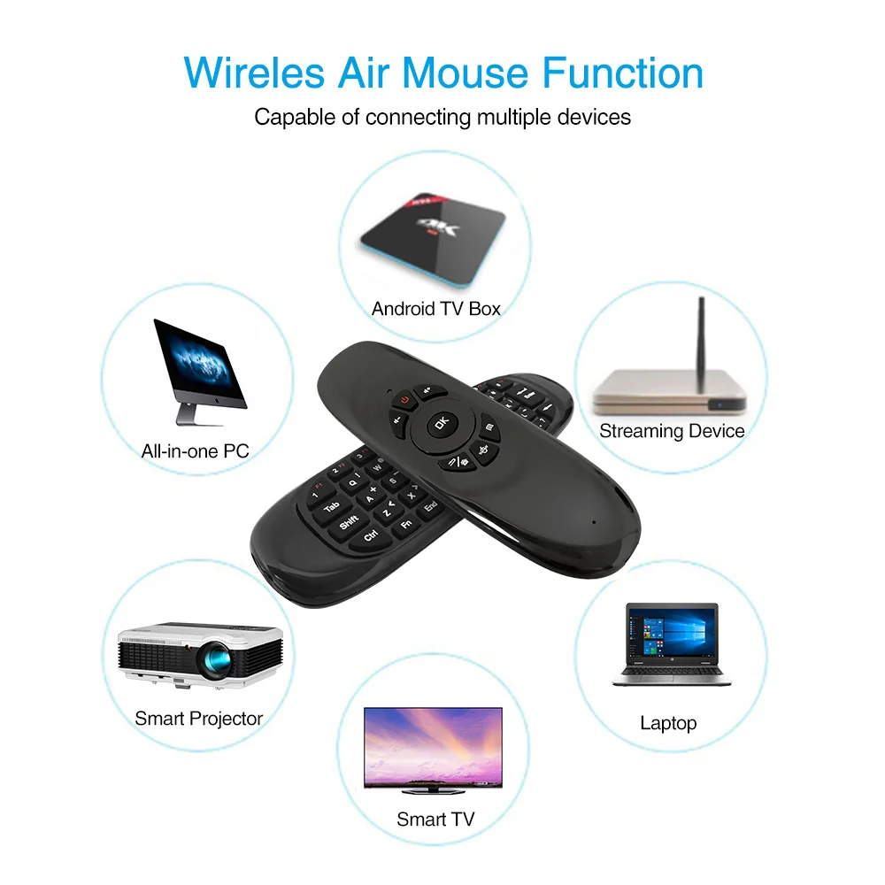 Air mouse Клавиатура teclado пульт дистанционного управления беспроводной для ПК Smart tv android box