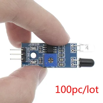 

100pcs/lot IR Infrared Obstacle Avoidance Sensor Module for Arduino Smart Car Robot 3-wire Reflective Photoelectric New for DIY