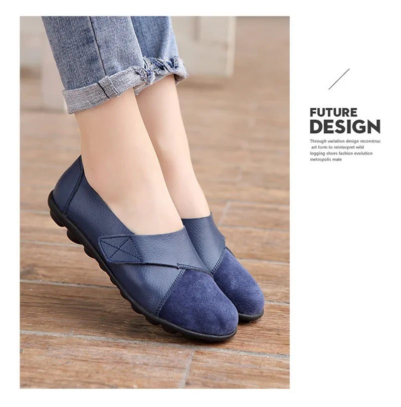 Genuine Leather ballet women flats slip on summer moccasins loafers women 2019 autumn soft non-slip ladies casual shoes VT360 (4)
