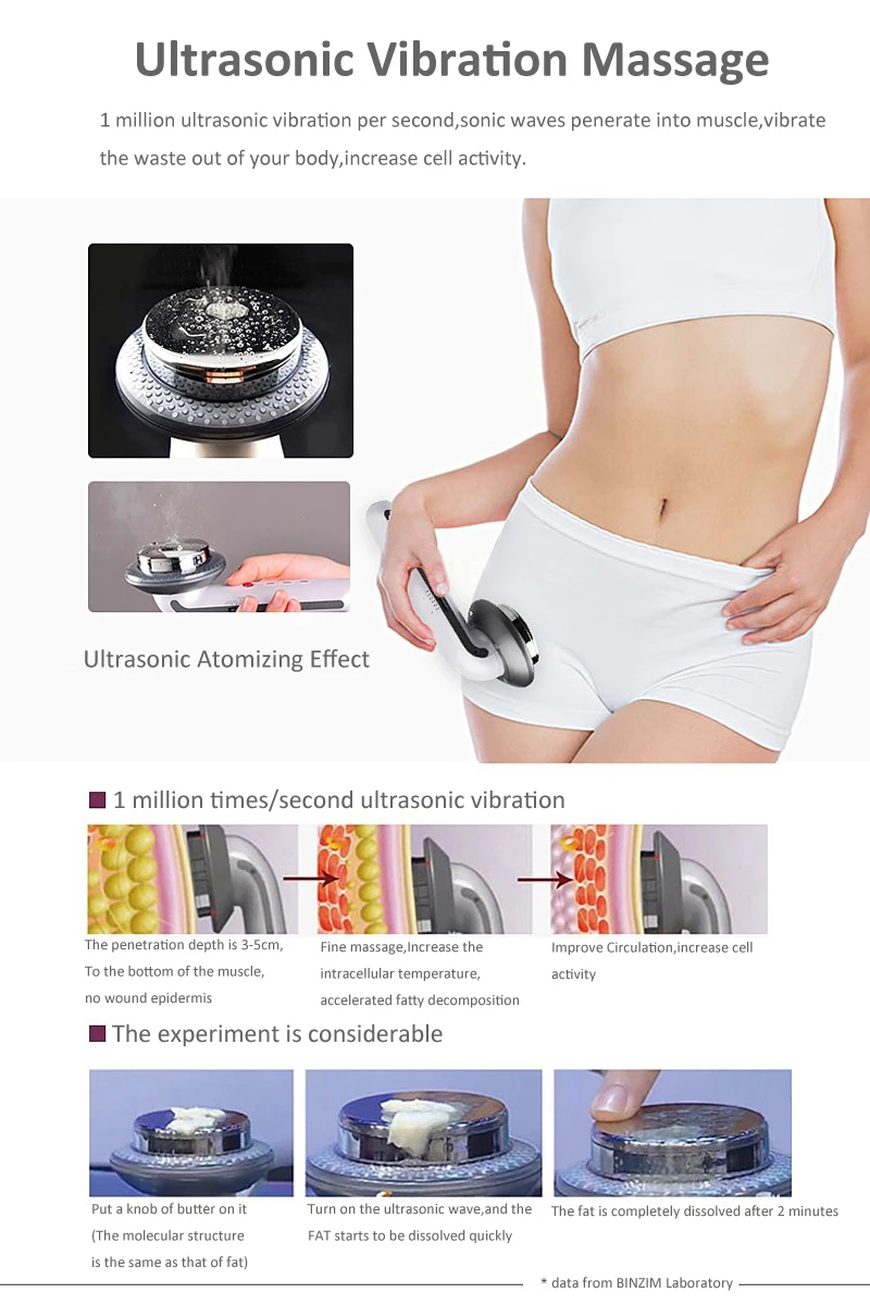 3in1 EMS Muscle Stimulator With Cavitation RF Machine