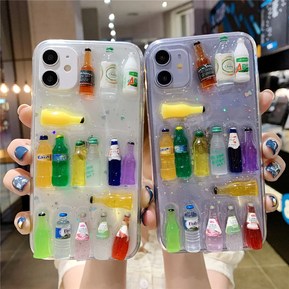 Чехол для телефона с 3d-изображением напитков в виде бутылки iPhone 11 Pro X XS MAX Xr 7 8 Plus SE2