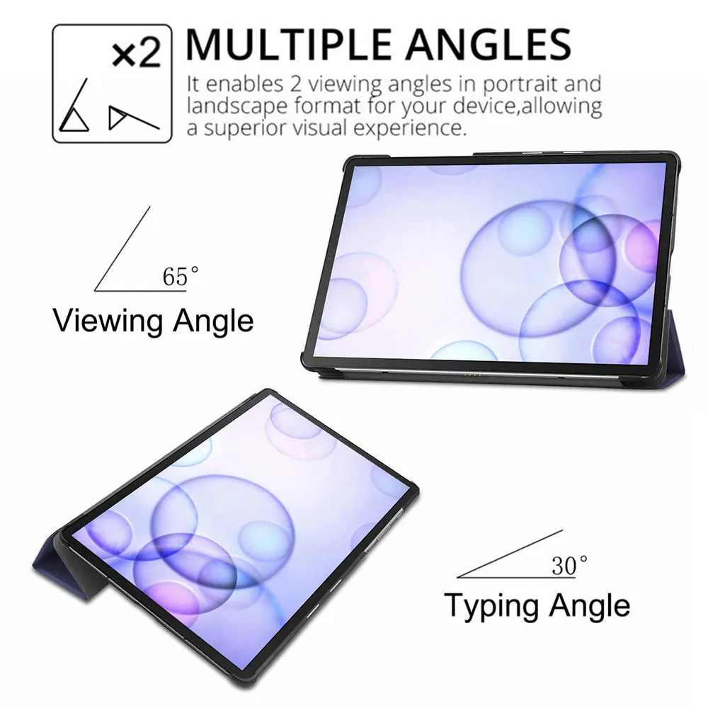 Умный Магнитный чехол из искусственной кожи для Samsung Galaxy Tab S6 10,5 SM-T860 SM-T865 10," планшет Funda Capa Чехол+ пленка для экрана+ ручка