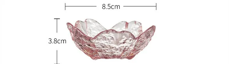 Flower Shape Plate Gold Saucer Cherry Blossom Dish Pink Petal Dish Household Sauce Dipping Dish Seasoning Dish Crystal