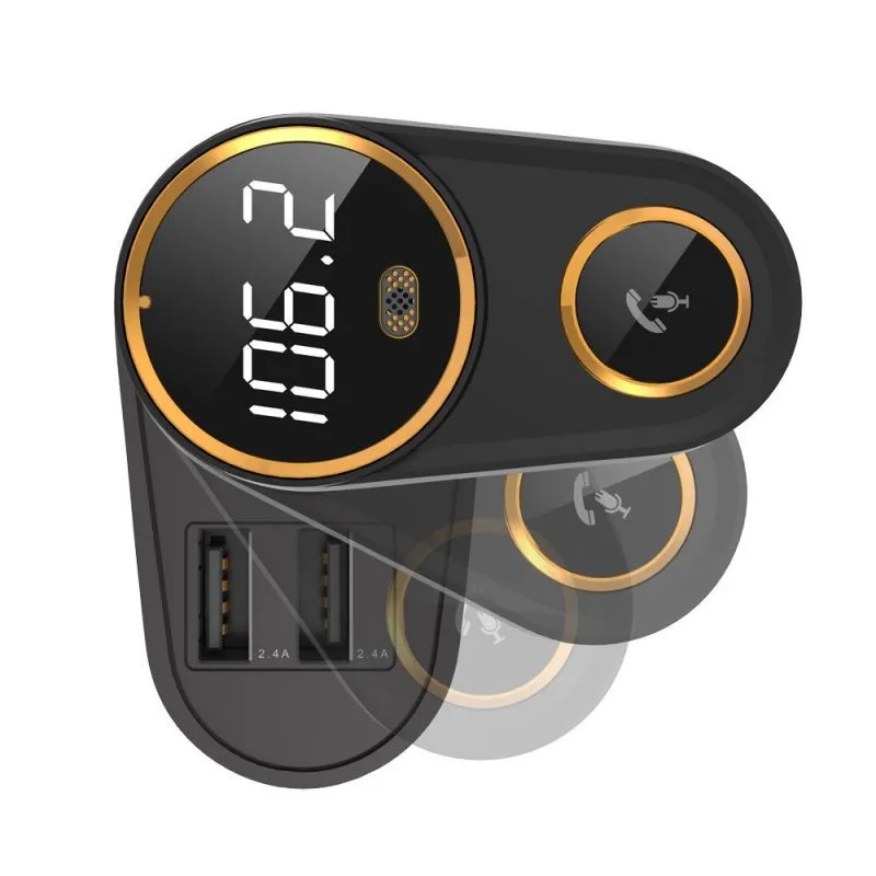 11C43 Bluetooth fm-передатчик автомобильный fm-модулятор MP3 аудио плеер передатчики вращающийся экран беспроводной громкой связи вызов 2 USB порт