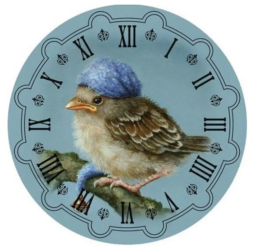 bird diamond mosaic full square clock art painting rhinestone stitch embroidery drawing home decor beadwork | Дом и сад
