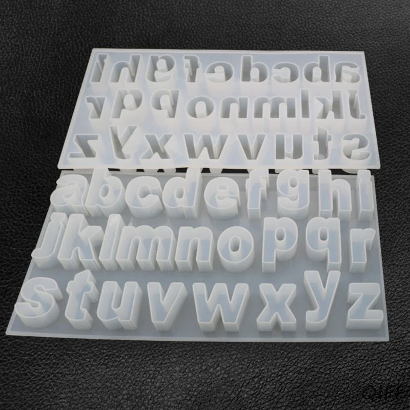 Creative DIY Crystal Epoxy Mold Lowercase Letter Molds Jewelry Making Mould