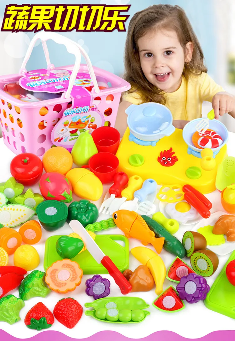 Zhi en bao 30 Pieces Fruit Cut Birthday Cake Children Play House Kitchen Kitchenware GIRL'S Decoration Toy