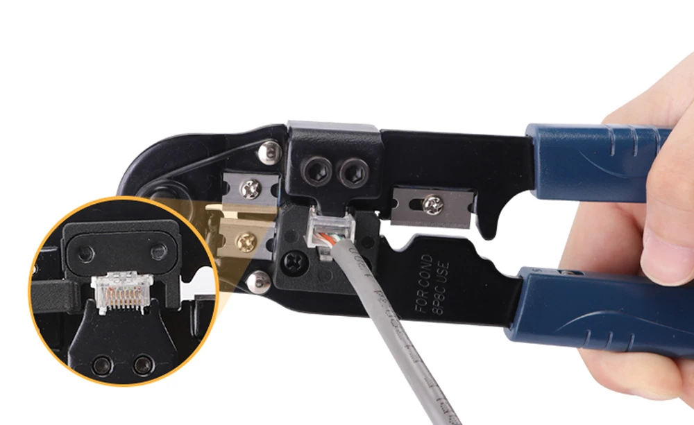 Pro'sKit 808-376C 8P однотипные модульные обжимные плоскогубцы Набор инструментов компьютерная кристальная головка для зачистки