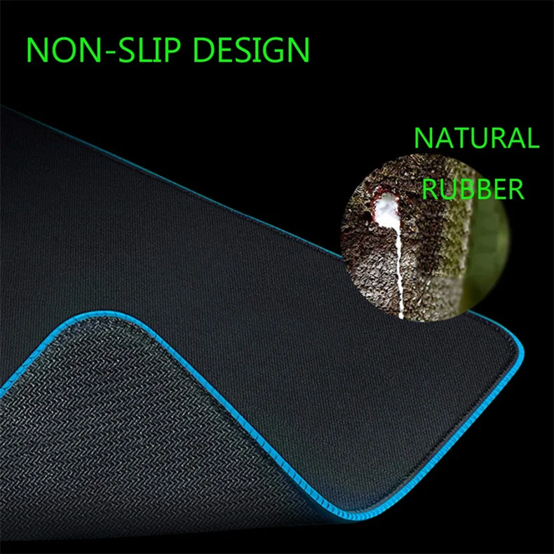 RGB Soft Large Gaming Mouse Pad Oversize Glowing Led Extended Mousepad Non-Slip Rubber Base Computer Keyboard Pad Mat