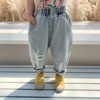 

2020 hot selling baby boys denim holes pants fashion summer kids boys jean pants 1-6t