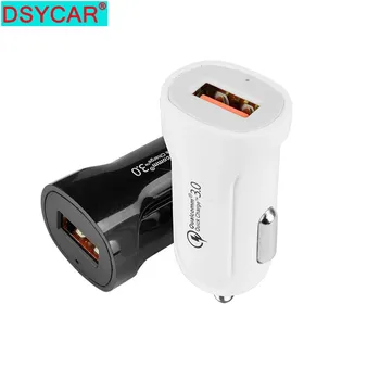 

DSYCAR QC 3.0 Universal USB Car Charger Mini Charger Fast Charging With LED Display for All Devices IOS Android Smart Phones New