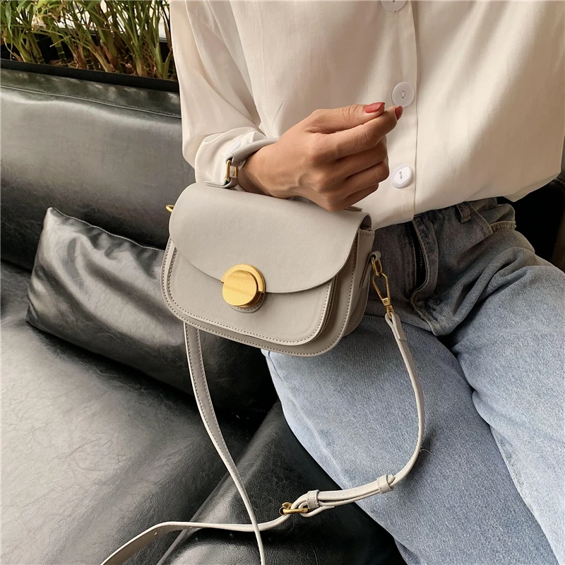 

Fashion Female Bag Tide 2020 Simple Wild White Solid Color Women Shoulder Bag Small Leisure Lady Cross body Bag Mobile Phone Bag