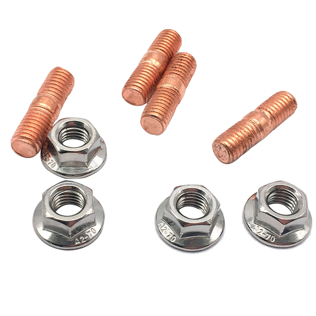1 Set M10 x 1.50 Threaded Turbo Studs Kit Flange Nuts High Strength T3 T4 T6 2019 New