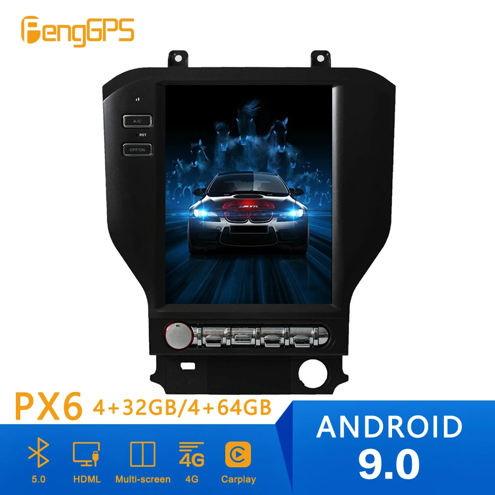 Discount Android 9.0 Tesla Style Car Radio Vertical Screen For Ford Mustang 2015+ GPS Navigation Recorder Multimedia No CD Player 0 Discount Android 9.0 Tesla Style Car Radio Vertical Screen For Ford Mustang 2015+ GPS Navigation Recorder Multimedia No CD Player 0