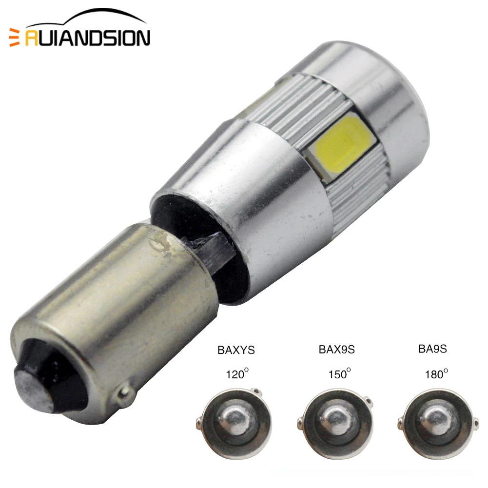 4X 2W BA9S T4W T11 H6W 434 Bax9s Bay9s H21W Canbus 6 SMD 5630 Светодиодный парковочные боковые задние фары