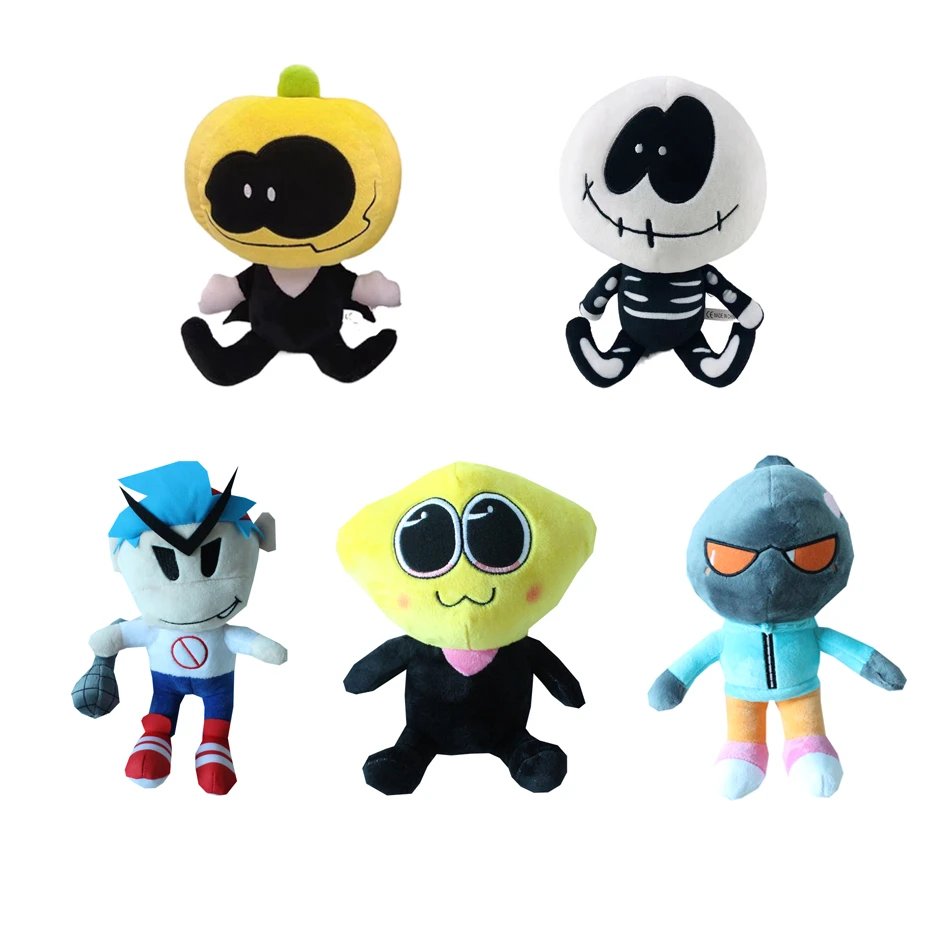 Spooky Month Skid And Pump Friday Night Funkin Monster Plush Toy Lemon Demon Soft Stuffed Doll cm Figurines Miniatures Aliexpress