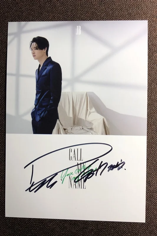 Ручная подпись GOT7 JB Defsoul фото с автографом зовите меня имя 5*7 K POP 102019O|photo|photo 6photo sign |