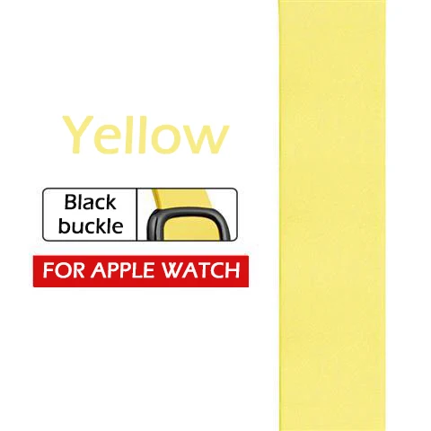 Кожаный ремешок для наручных часов Apple Watch, версии 4/3/2/1 Спортивный Браслет, ремешок 42 мм, 38 мм, ремешок для наручных часов iwatch, 4 полосным 44 мм 40 мм - Цвет ремешка: B buckle yellow