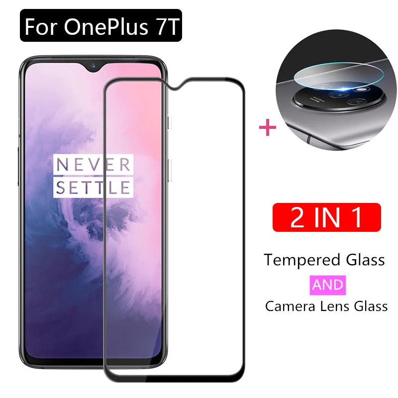 2-в-1 Экран закаленное Стекло для oneplus 7t Pro Камера объектив защитная пленка Экран протектор для oneplus 7 T Pro 7TPro объектив стекло