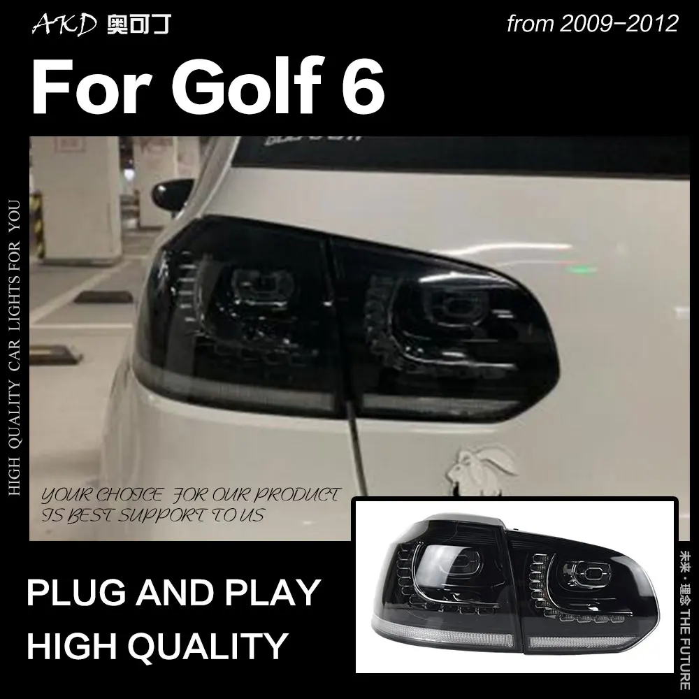 AKD автомобильный Стайлинг для VW Golf 6 задние фонари 2009-2012 Golf6 R20 светодиодный задний фонарь светодиодный DRL Dynami сигнал тормоза заднего хода авто аксессуары
